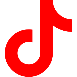 Red tiktok icon - Free red social icons