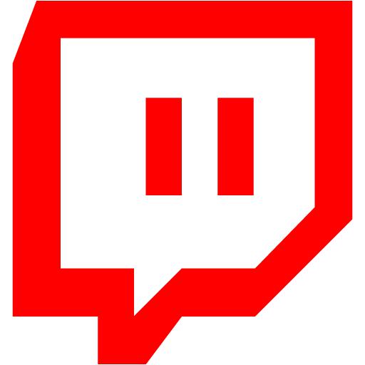Red twitch tv icon - Free red site logo icons