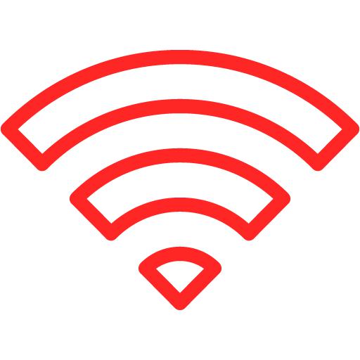 Red wifi 3 - Free red icons