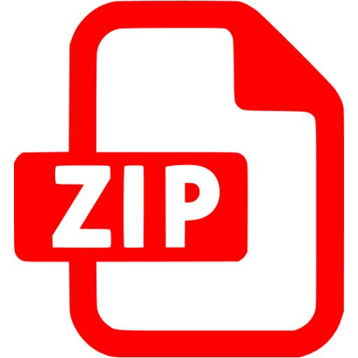 Red zip icon - Free red file icons