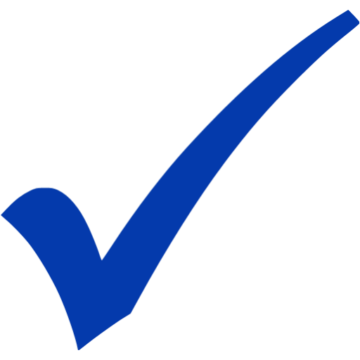 Royal azure blue check mark 3 icon - Free royal azure blue check mark icons