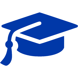 Blue graduation hat