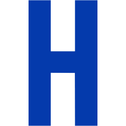 Royal azure blue letter h icon - Free royal azure blue letter icons