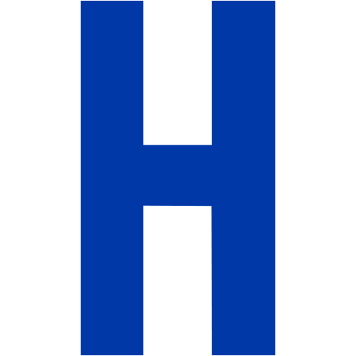 Royal azure blue letter h icon - Free royal azure blue letter icons
