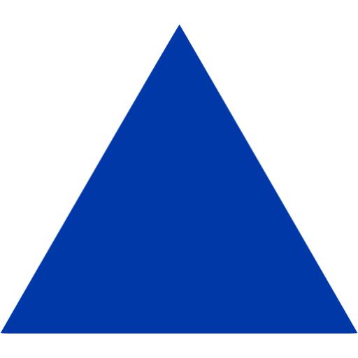 Royal azure blue triangle icon - Free royal azure blue shape icons
