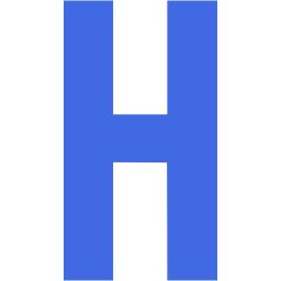 Royal blue letter h icon - Free royal blue letter icons