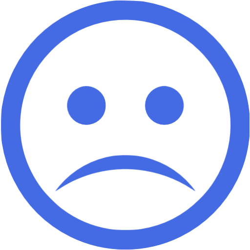Royal blue sad icon - Free royal blue emoticon icons