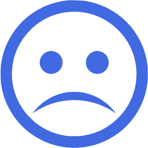 Royal blue sad icon - Free royal blue emoticon icons