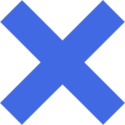 Royal blue x mark icon - Free royal blue x mark icons