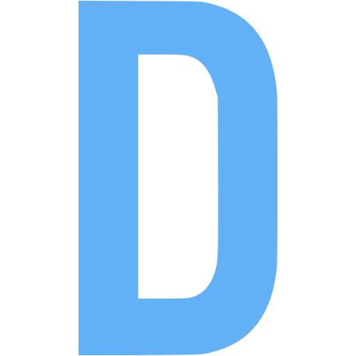 Tropical blue letter d icon Free tropical blue letter icons