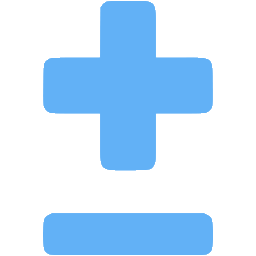 Tropical Blue Plus Minus 2 Icon Free Tropical Blue Math Icons