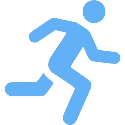 Tropical blue running man icon - Free tropical blue man icons