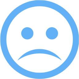 Tropical blue sad icon - Free tropical blue emoticon icons