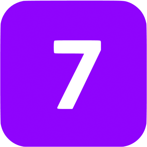 Violet 7 filled icon - Free violet numbers icons