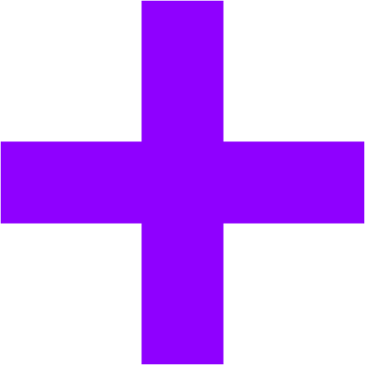 Violet plus 2 icon - Free violet math icons