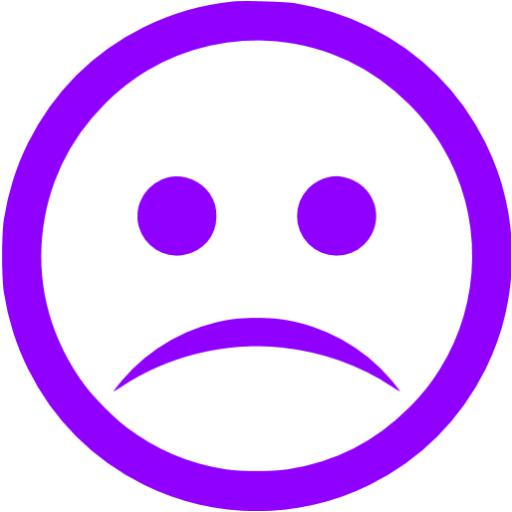 Violet sad icon - Free violet emoticon icons