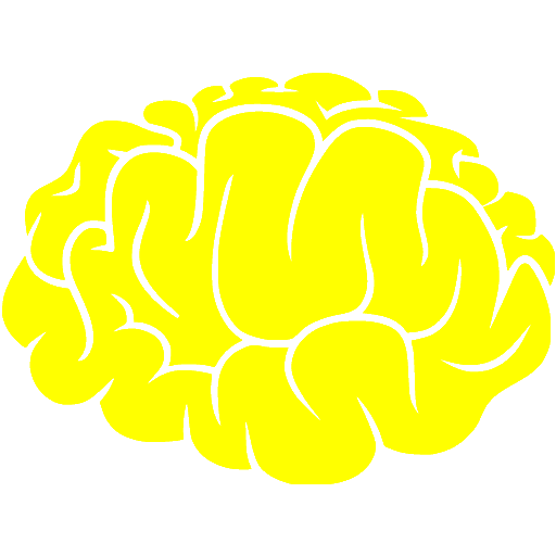 Yellow brain 2 icon - Free yellow brain icons