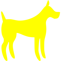 Yellow dog 31 icon - Free yellow animal icons