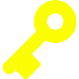 Yellow key 6 icon - Free yellow key icons