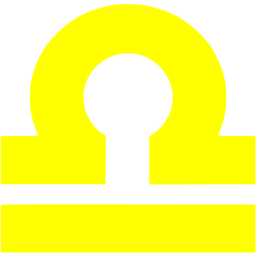 Yellow libra icon - Free yellow zodiac signs icons
