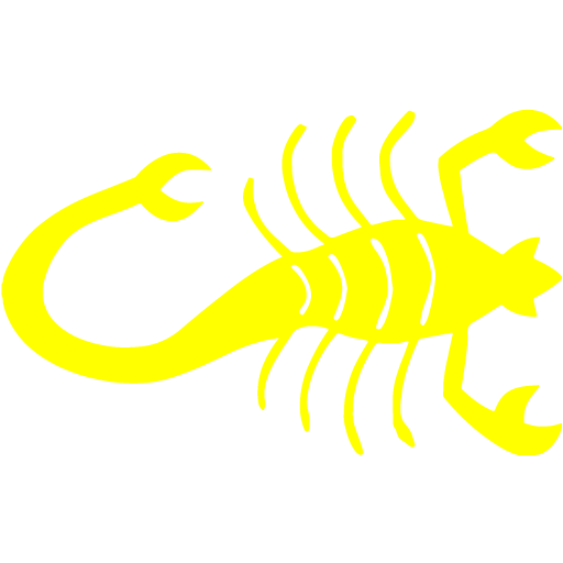 Yellow scorpion 2 icon - Free yellow animal icons