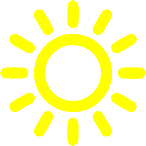 Yellow sun icon - Free yellow weather icons