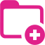 barbie pink add folder icon