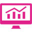 barbie pink analytics icon