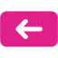 barbie pink backspace icon