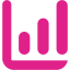 barbie pink bar chart 2 icon