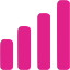 barbie pink bar chart 3 icon