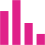 barbie pink bar chart 5 icon