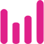 barbie pink bar chart 6 icon