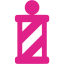 barbie pink barbers pole icon