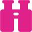 barbie pink binoculars icon