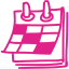 barbie pink calendar icon