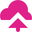 barbie pink cloud upload icon