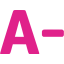 barbie pink decrease font icon