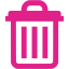 barbie pink delete icon