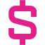 barbie pink dollar 3 icon