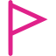 barbie pink empty flag icon