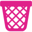 barbie pink empty trash icon