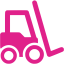 barbie pink fork truck icon