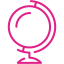 barbie pink globe 5 icon