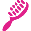 barbie pink hair brush icon