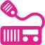 barbie pink marine radio icon