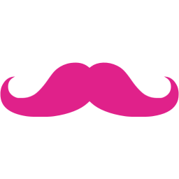 Barbie pink mustache 2 icon - Free barbie pink mustache icons