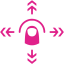 barbie pink omnidirectional flick icon