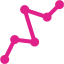 barbie pink polyline icon