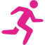 barbie pink running icon